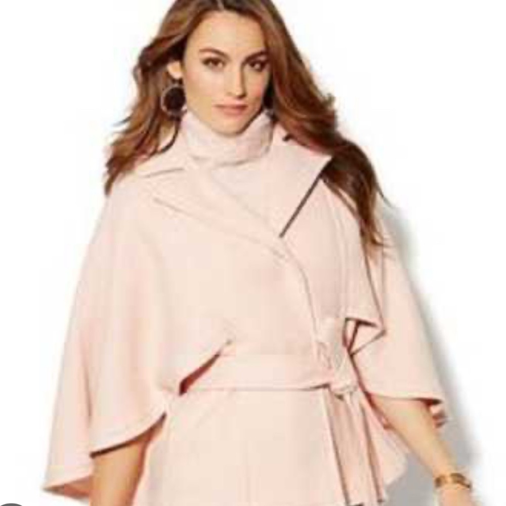 New York and company Chic Pink Cape Coat